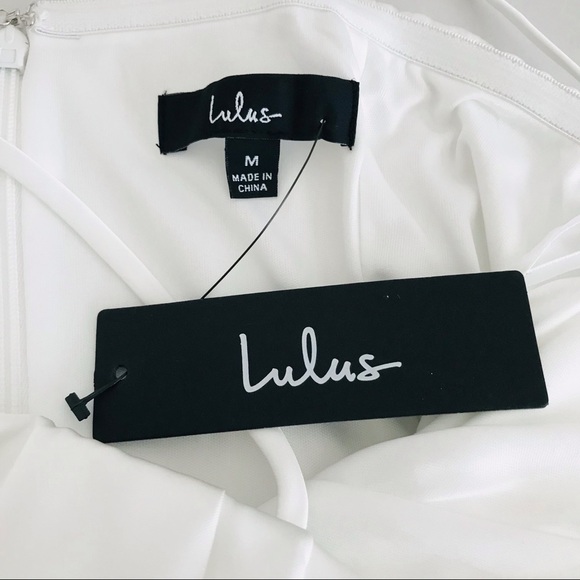 New! Lulus Romantic Allure White Satin Wedding Bridal Mini Dress - Picture 10 of 11